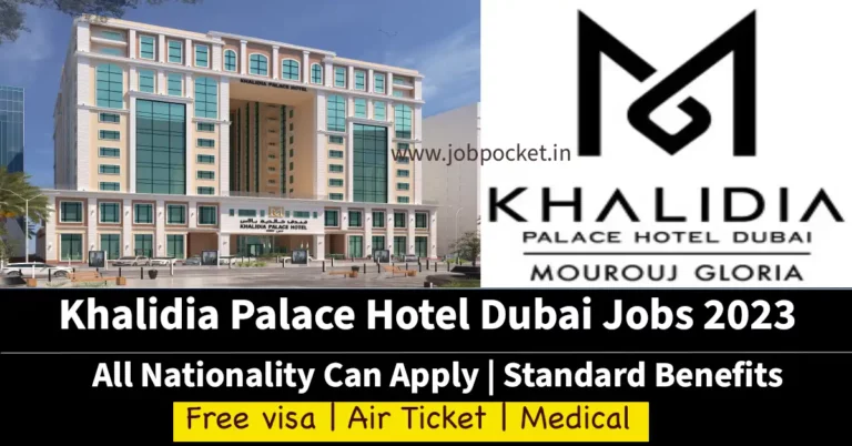 Khalidia Palace Hotel Job Vacancy 2023
