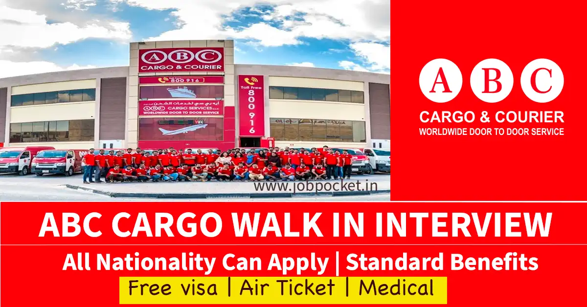 ABC Cargo & Courier Jobs 2023 | ABC Cargo Walk In Interview in Dubai | Don't Miss This opportunity