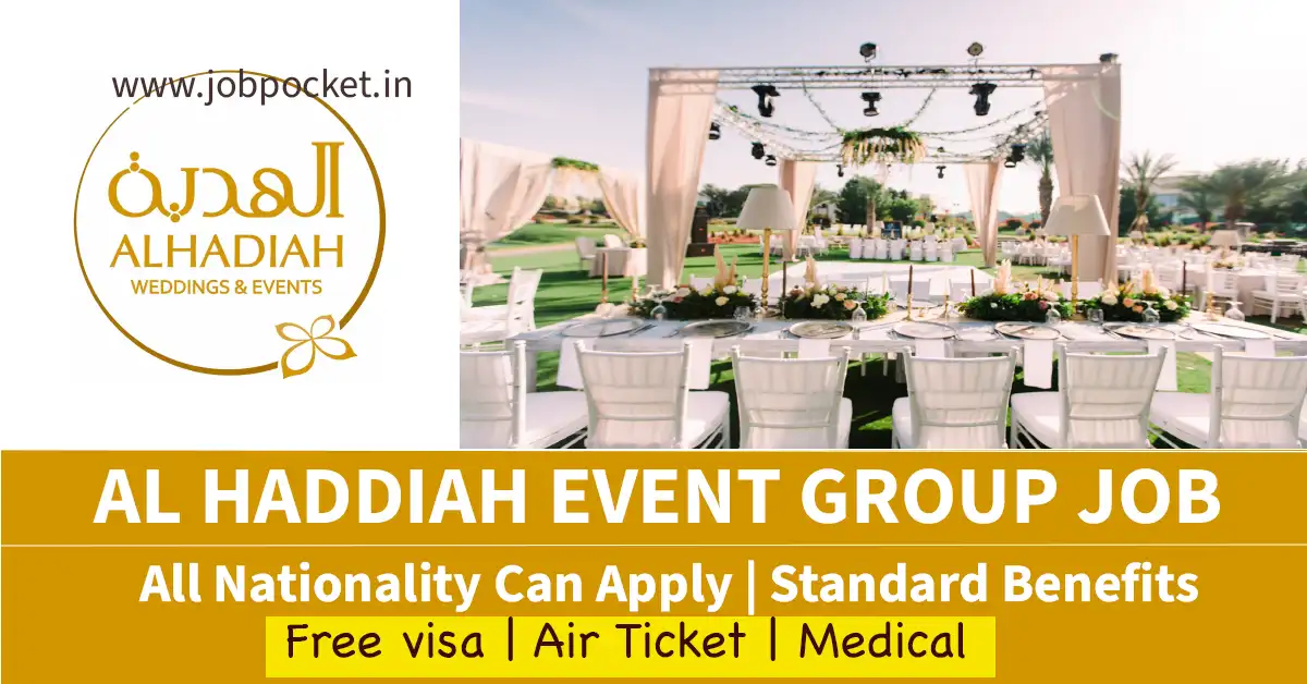 Al Hadiah Events Weddings Careers 2023 | Latest Dubai Jobs | Don't Miss This Opportunity